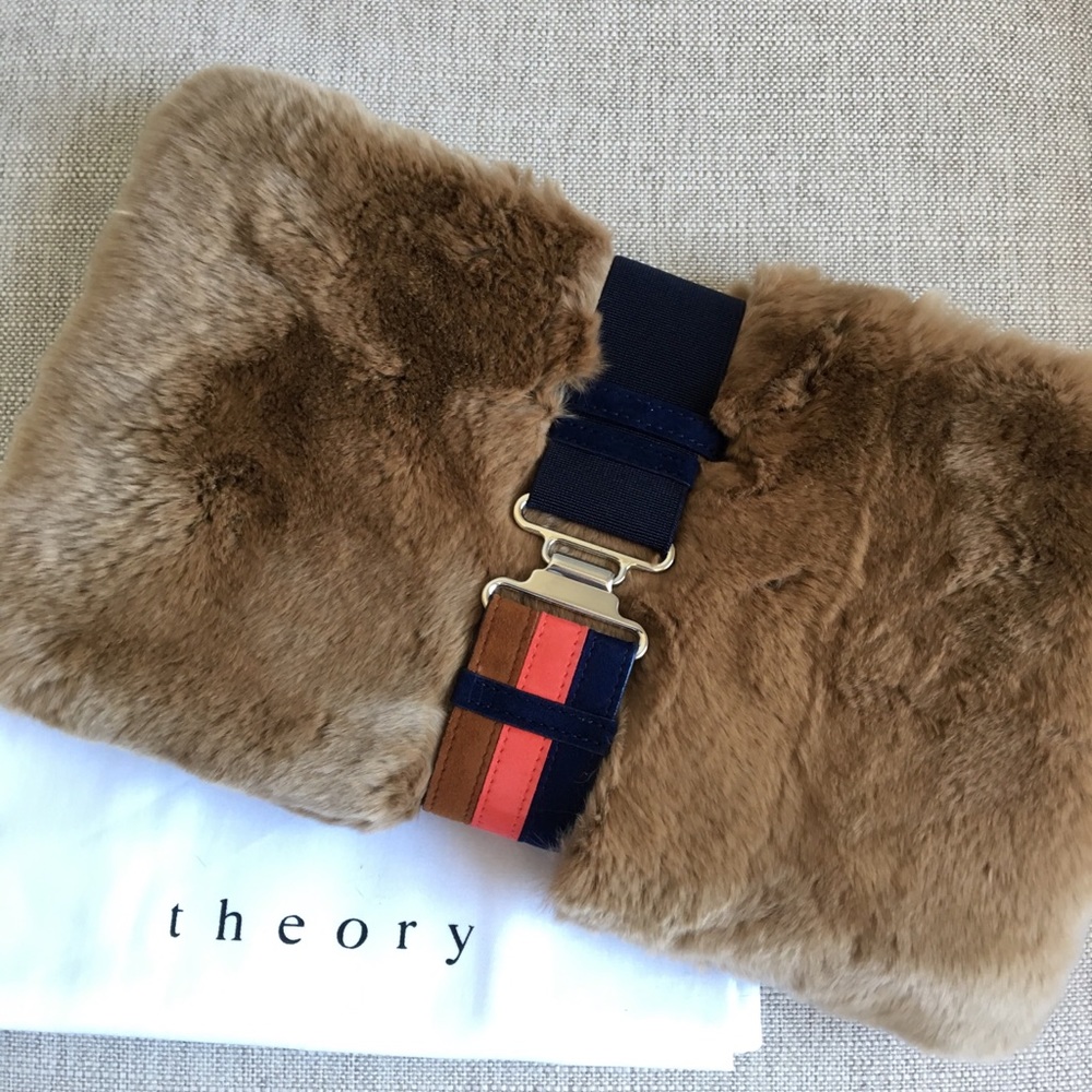 Theory Women’s Rabbit Fur Clutch - NWT
